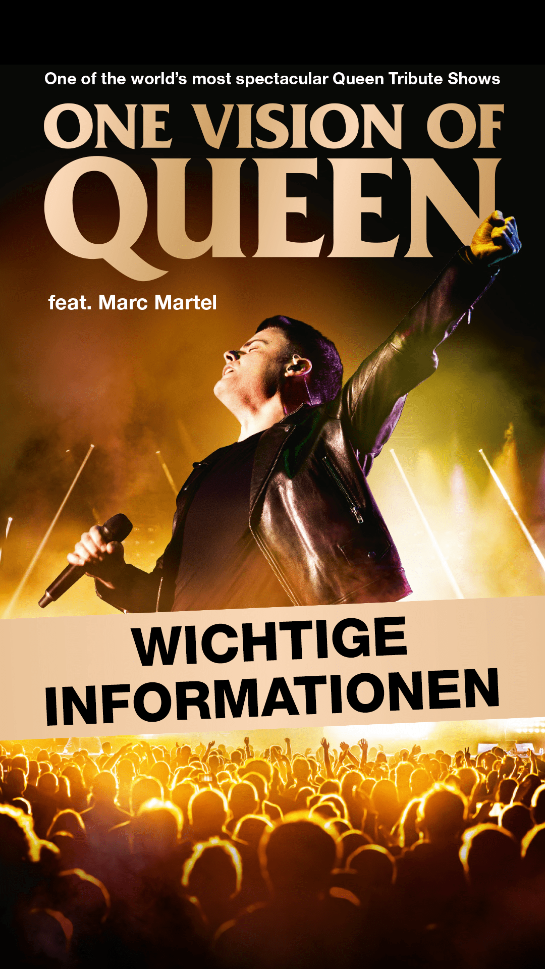 Queen Tribute Show – One Vision of Queen feat. Marc Martel: der Termin am 29.01.2022 ist ABGESAGT!
